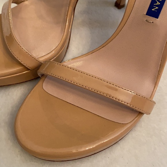 Stuart Weitzman | Patent Leather Ankle Strap Platform Heel Sandal ZW62912 (4.5) - Picture 4 of 16